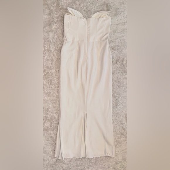 NWOT HOUSE OF CB Tamara Ivory Strapless Corset Maxi Dress sz XL - Picture 9 of 12